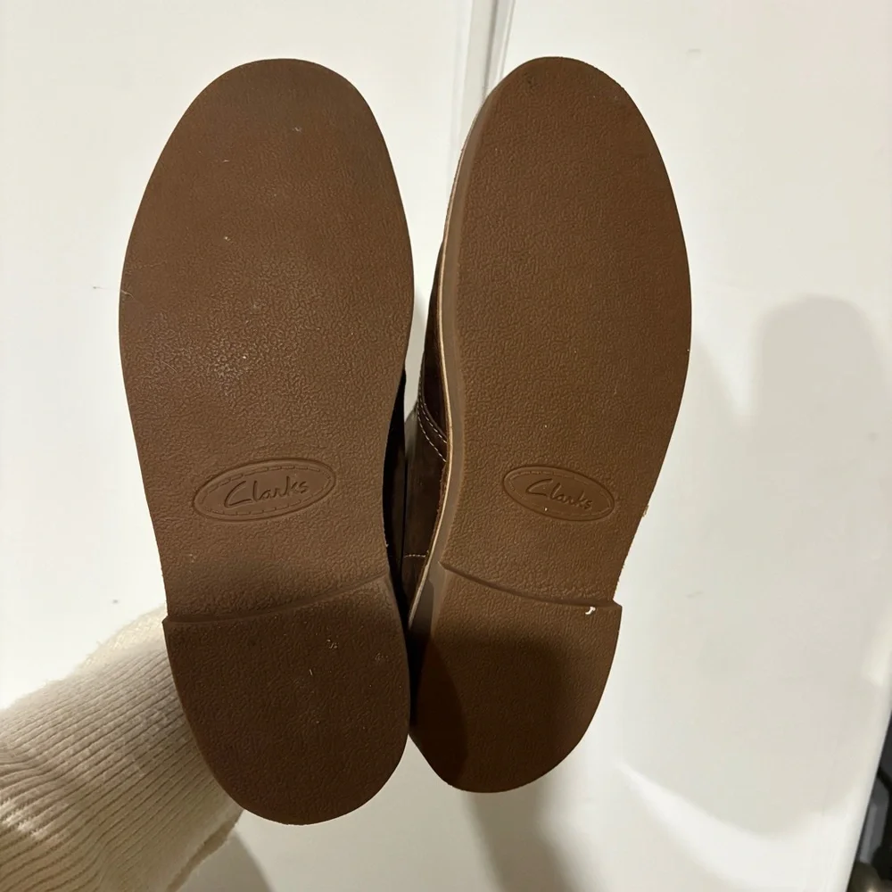 Clarks Bushacre 2 Mens 8.5 Brown Leather Chukka Desert Boots Casual Brown Lace